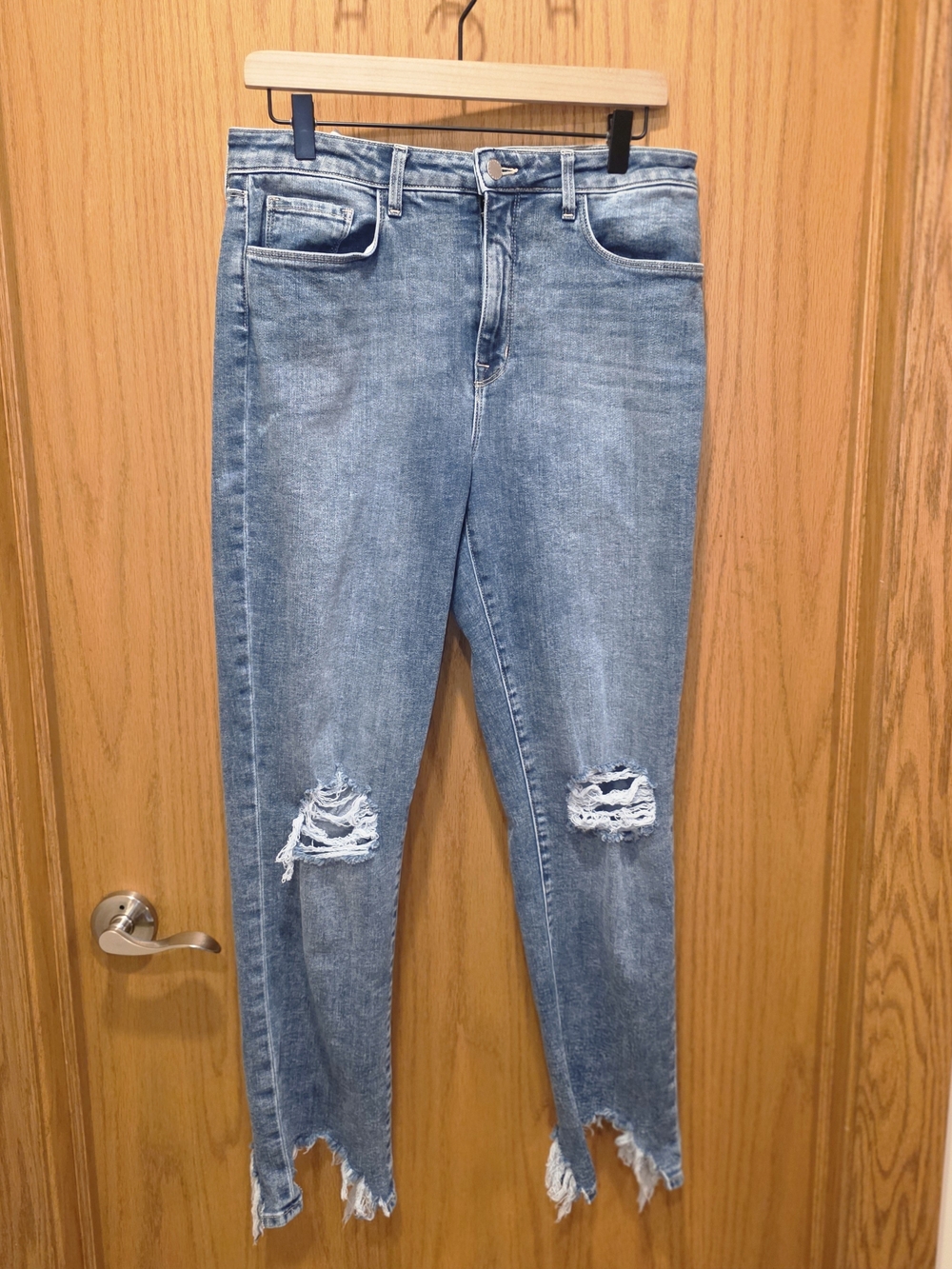 L'AGENCE Women's Skinny Jeans in Light Blue Wash